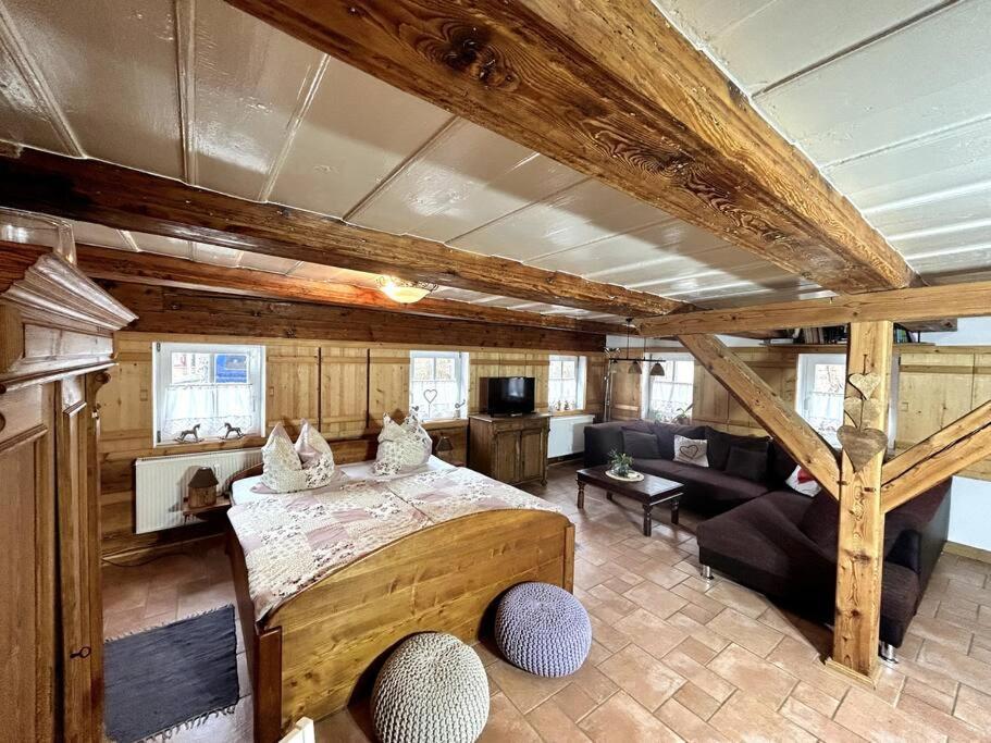 Rustikales Studio-Apartment Blockstube Im Haus Selma Großschönau Zewnętrze zdjęcie
